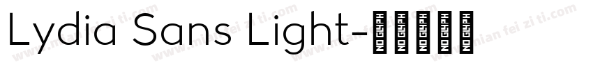 Lydia Sans Light字体转换